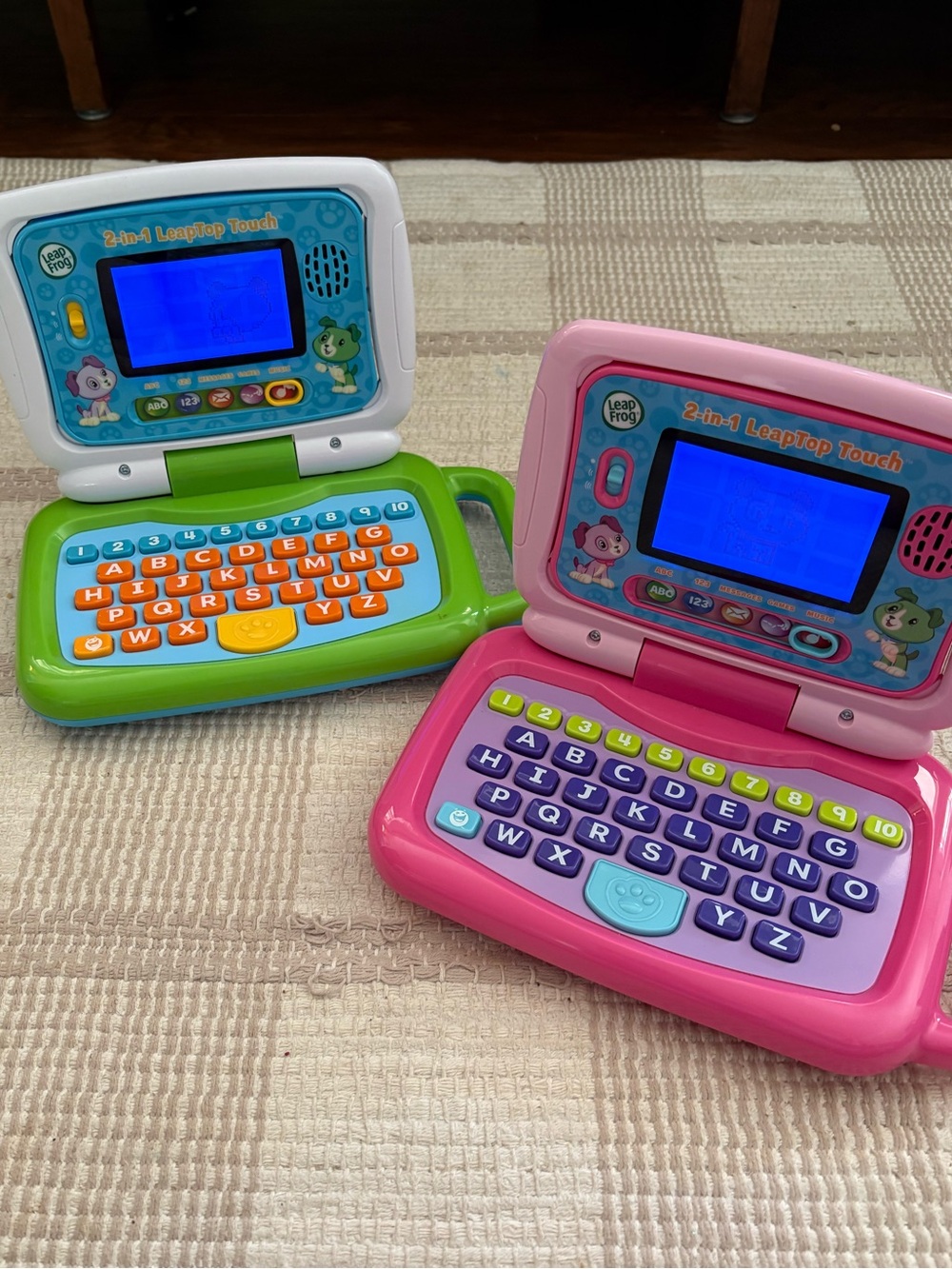 LeapFrog 2-in-1 LeapTop Touch Laptop Toddler Toys set of 2, pink and blue - Picture 2 of 7